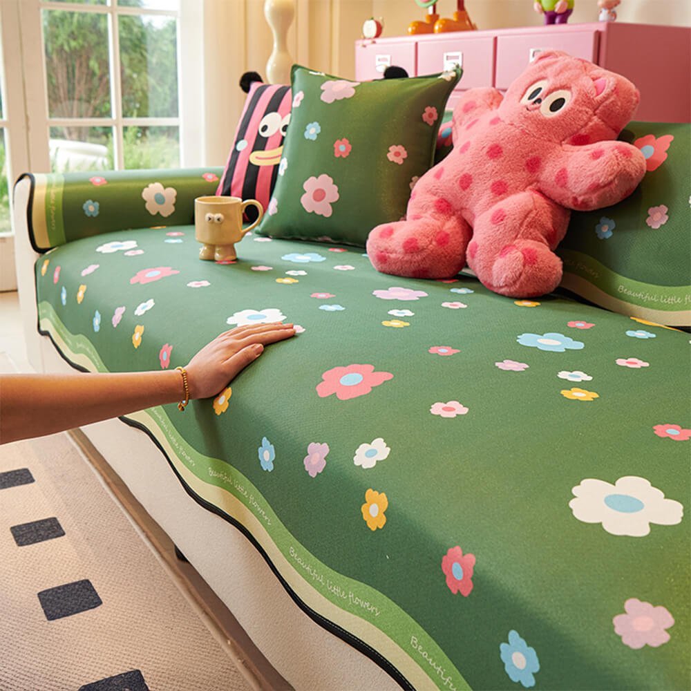 Ice Silk Anti-Scratch Dopamine Pattern Couch Cover