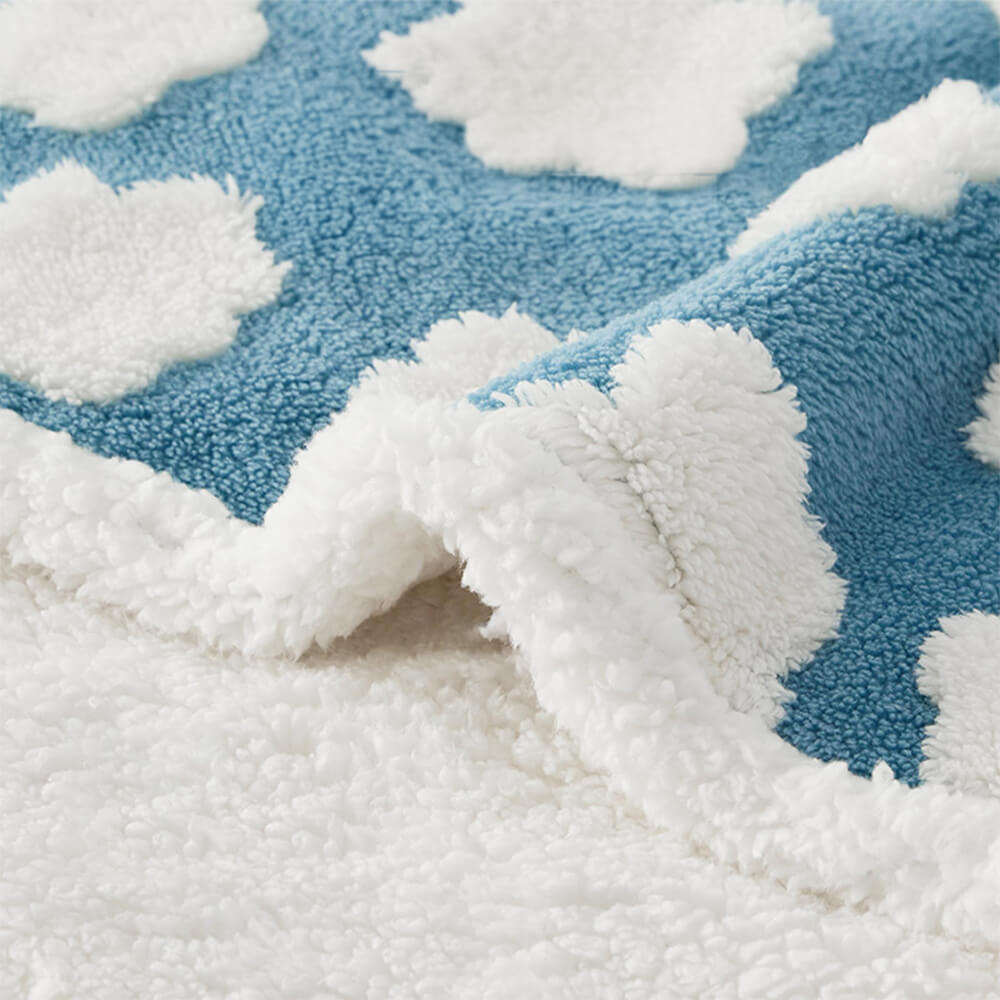 Cloud Flocked Water Water-Funcional Sherpa Dog Manket