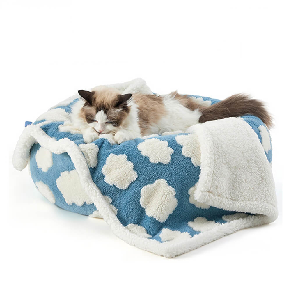 Cloud Flocked Water Water-Funcional Sherpa Dog Manket