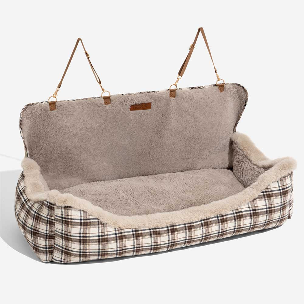 Gran clásico y esponjoso refuerzo para perros asiento para perros segura