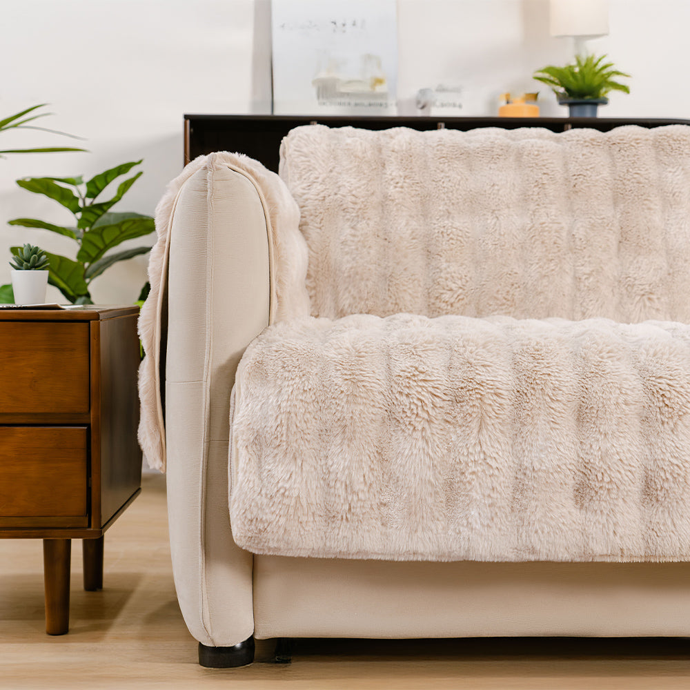 Water-resistant Fluffy Soft Furniture Protector Couch Cover-EverDry