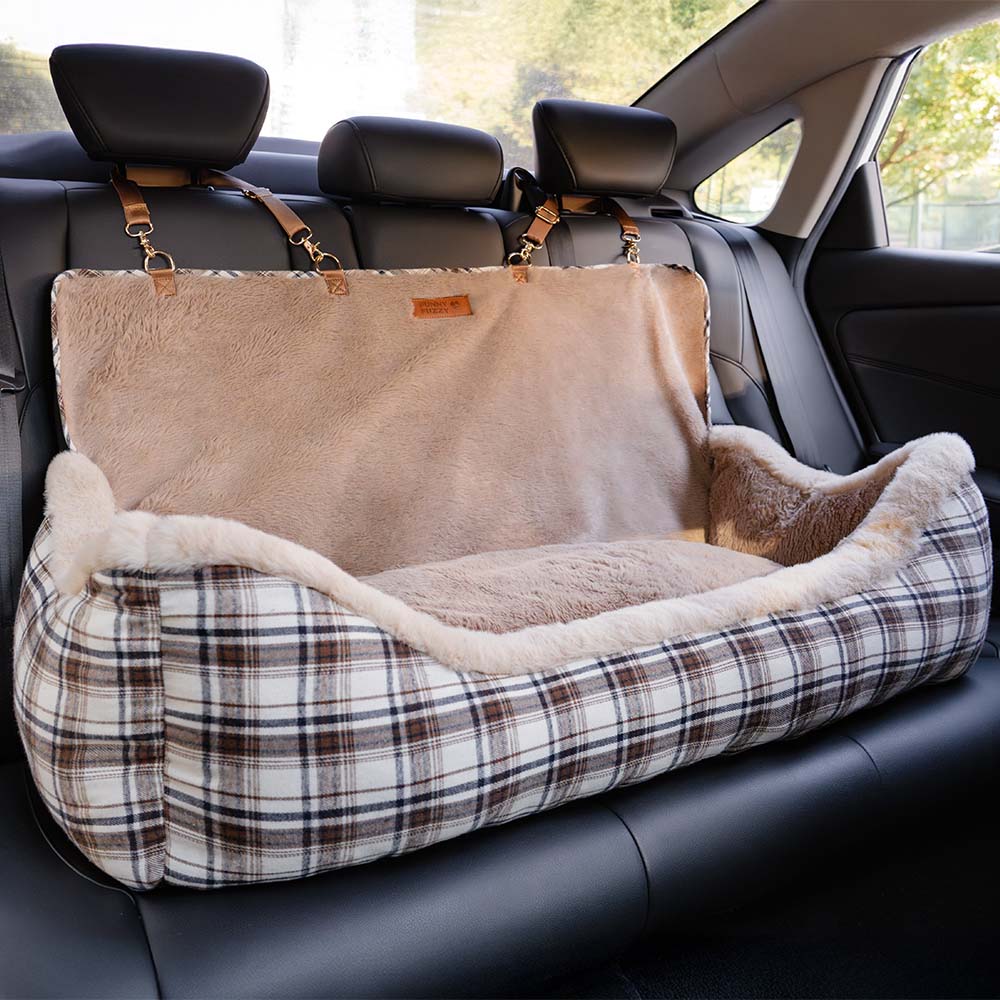 Gran clásico y esponjoso refuerzo para perros asiento para perros segura