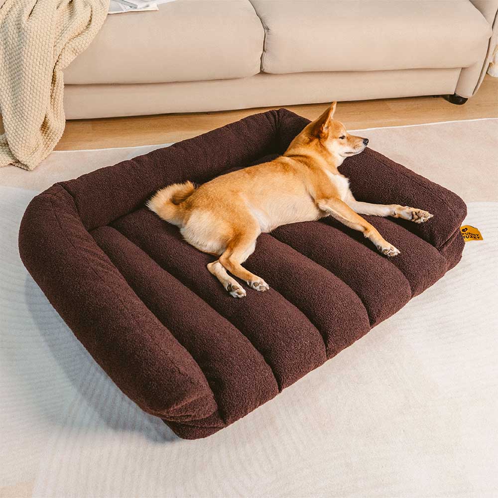 Bed de sofá de perros ortopédico de soporte de apoyo grande y grande