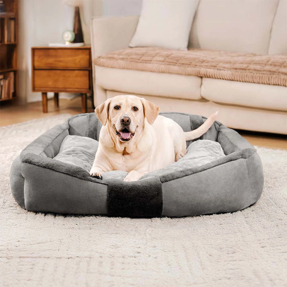 Cama de perro de sofá de gran y acogedora y acogedora