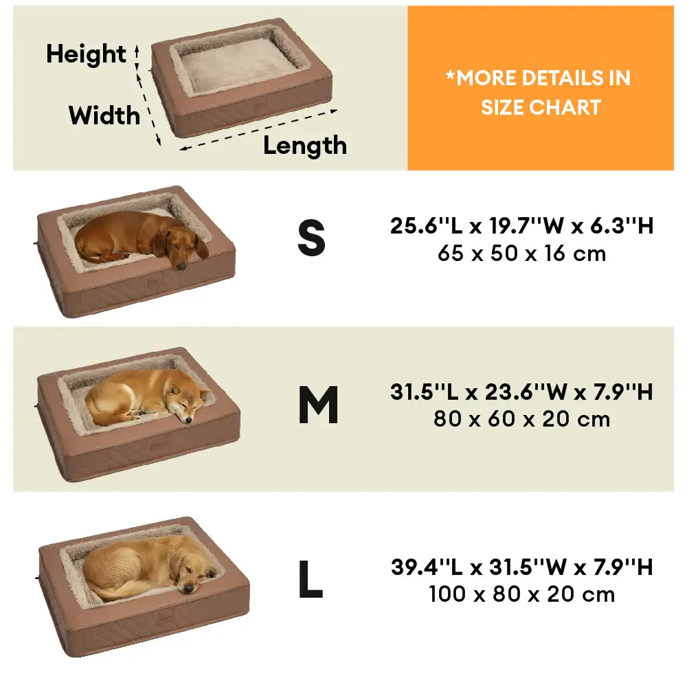 Warm Plush & Faux Leather Wraparound Orthopedic Dog Bolster Bed