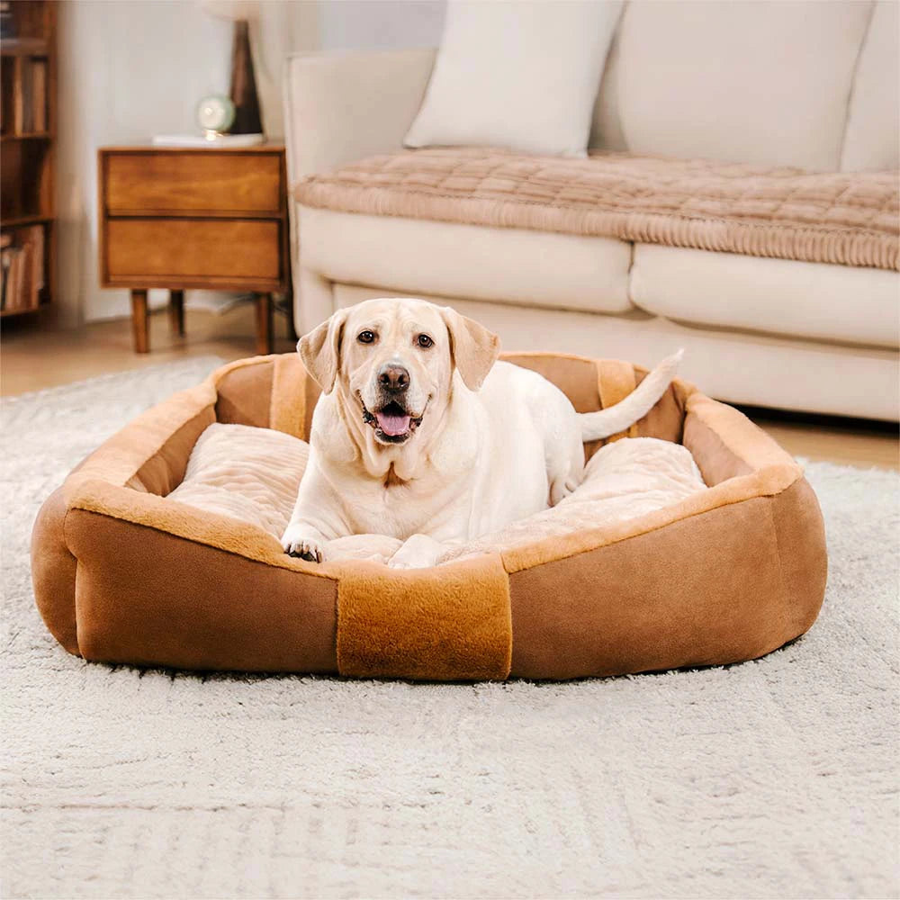Cama de perro de sofá de gran y acogedora y acogedora