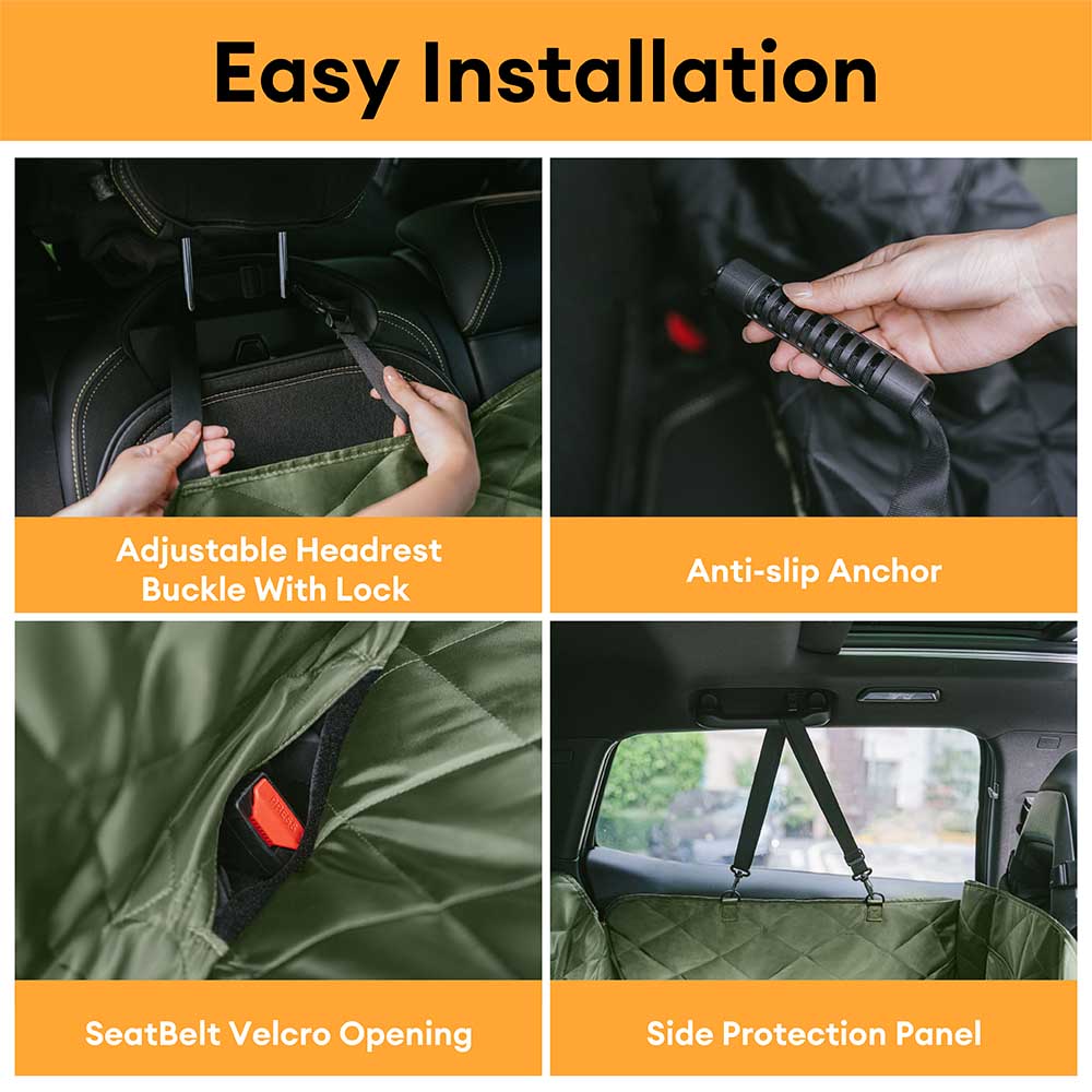 Dormitorio móvil Extensor de asiento de asiento trasero de cobertura completa de Bedroom Mobile - Ideal para viajar y acampar