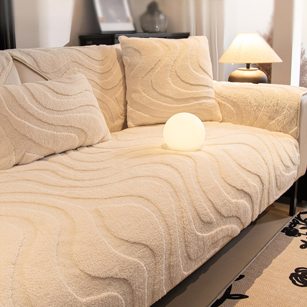 Cubierta de sofá protector sin deslizamiento de Jacquard Curvado Currush