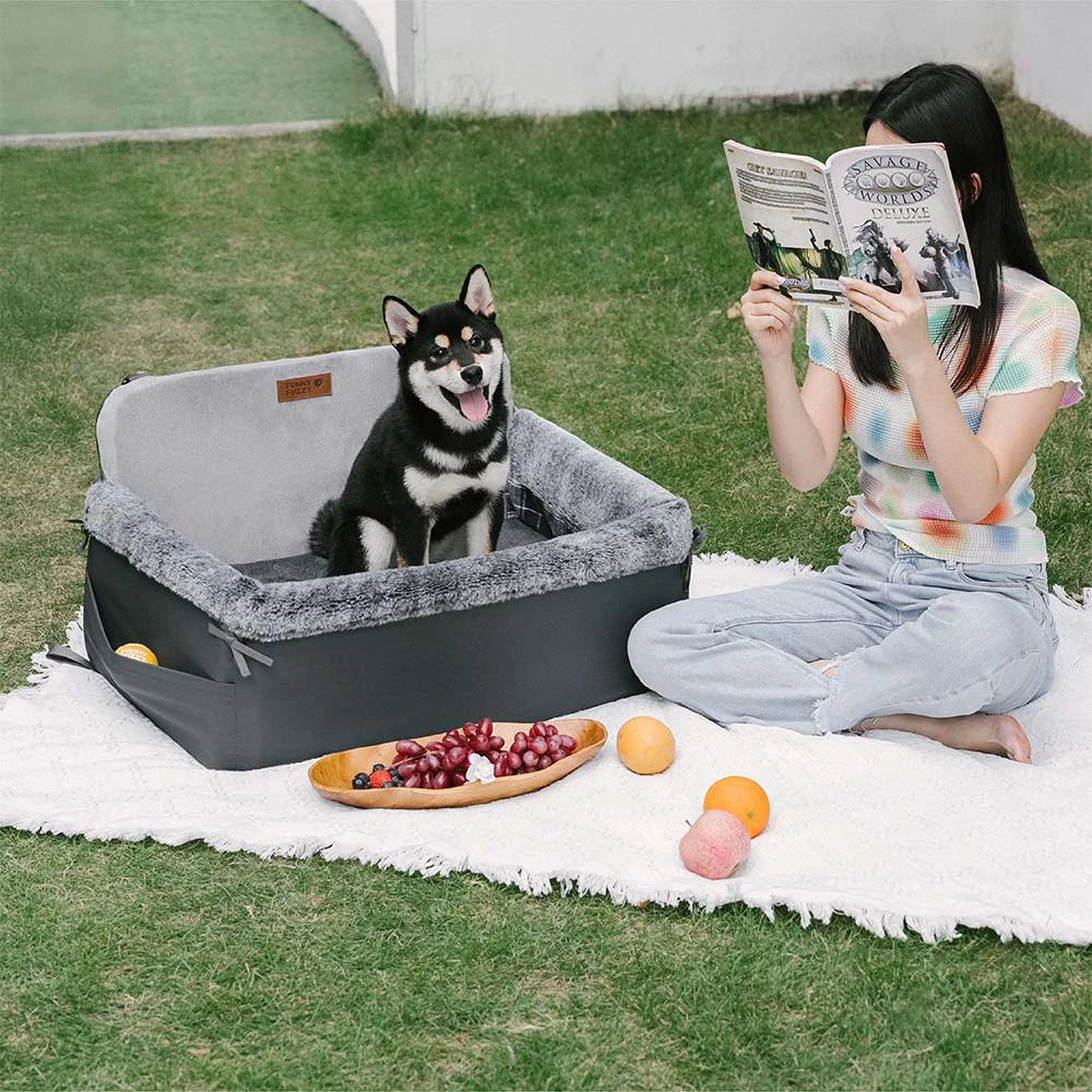 Travel Safety All-Season Bolster Dog Car Seat Bed - BaseCamp