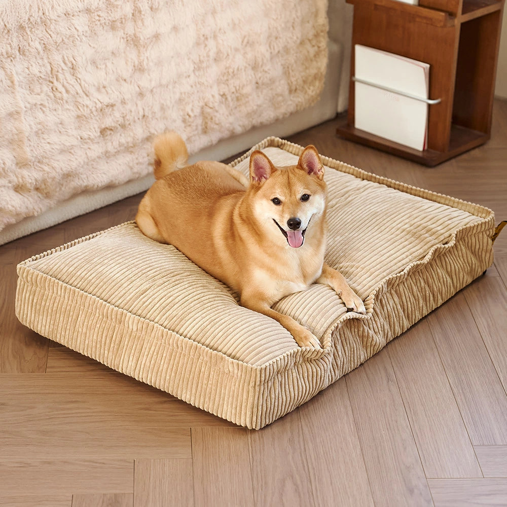 Fluffy Warm Detachable Orthopedic Dog Bed- Checker Cocoon