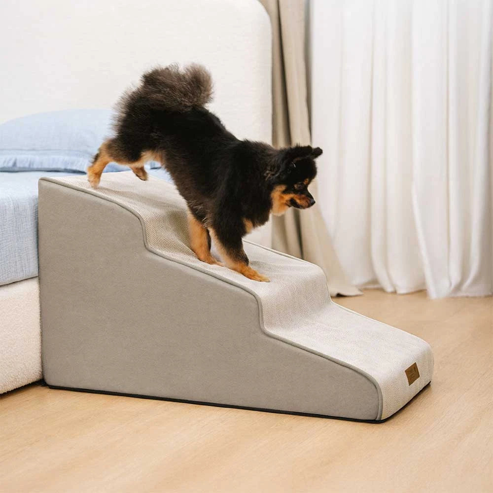 Chenille Extra Wide Non-Slip Removable Sponge Pet Stairs - SafeRamp