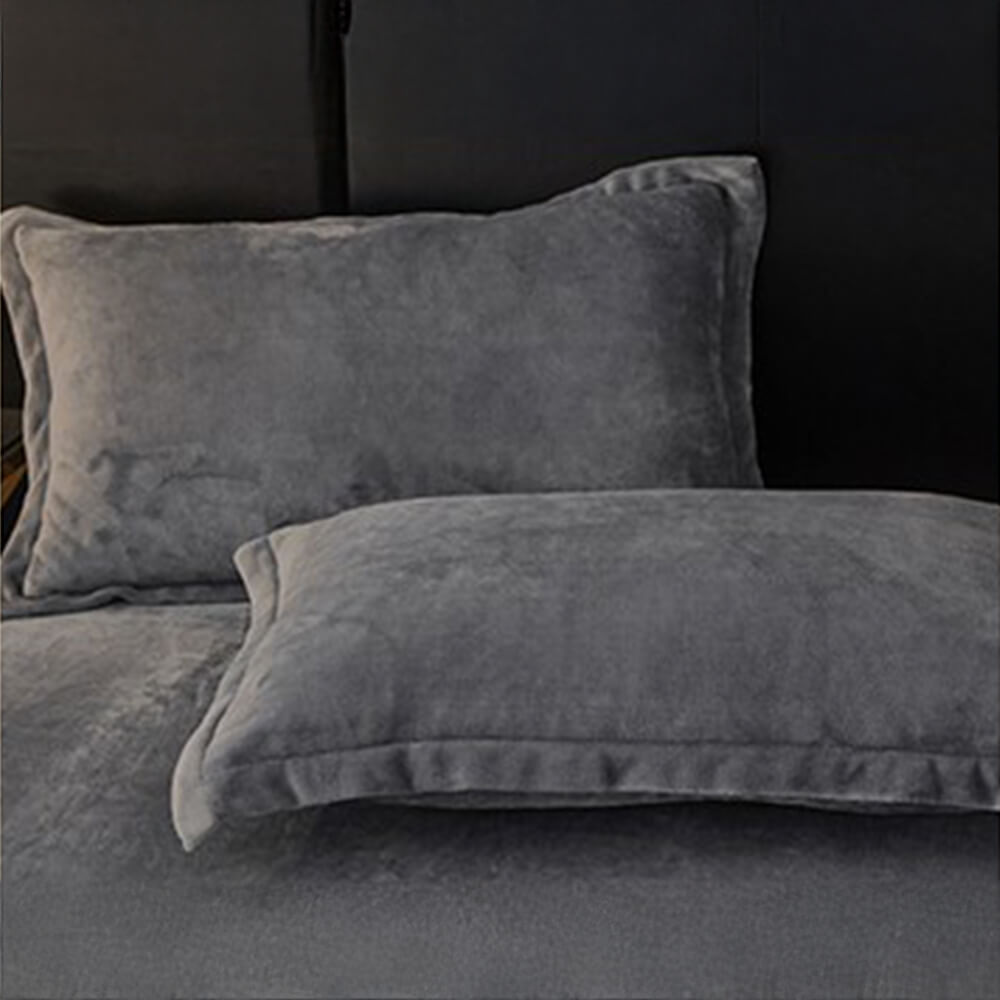 Sólido <tc>Color</tc> Funda protectora de colchón de terciopelo suave y cálido con forma de leche para cama