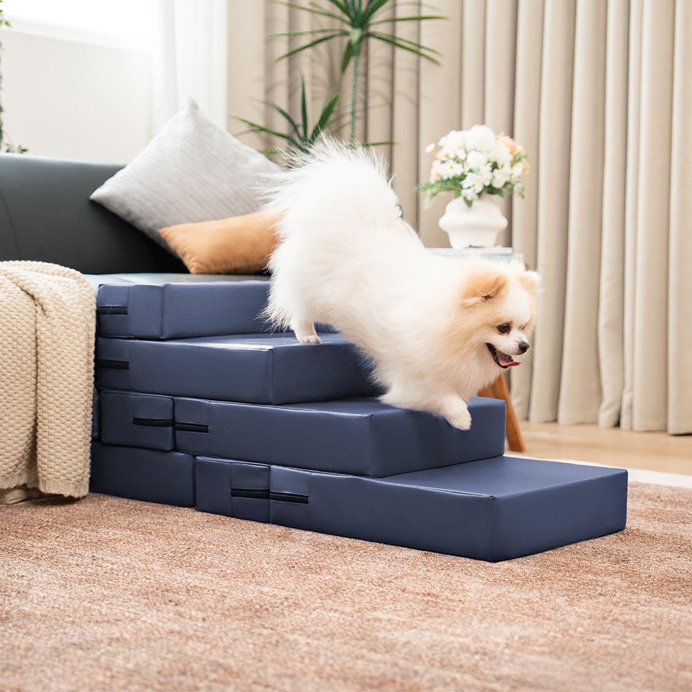 Escaleras de mascotas de nivel múltiple de cuero de PU lavable por el agua