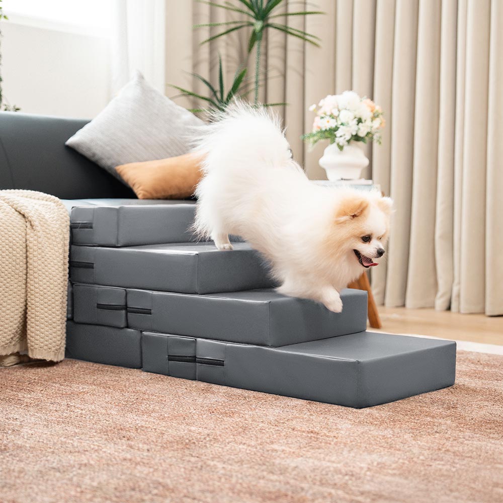 Escaleras de mascotas de nivel múltiple de cuero de PU lavable por el agua