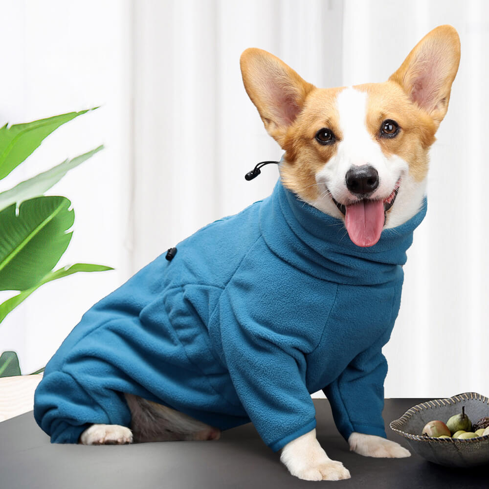 Traje de perros de vellón: calidez acogedora y de cuerpo completo para el clima frío