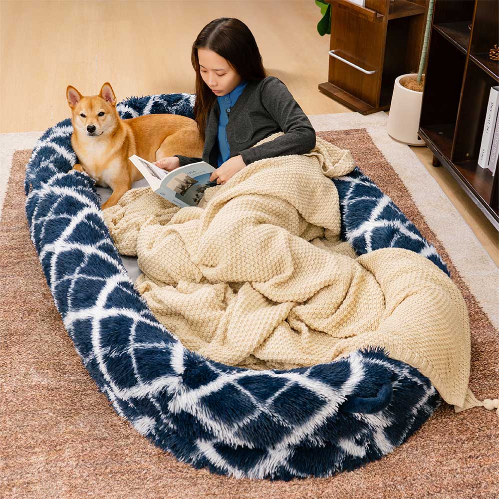 Cama clásica de perros humanos de donas súper grandes y esponjosas - Cuddle Cradle