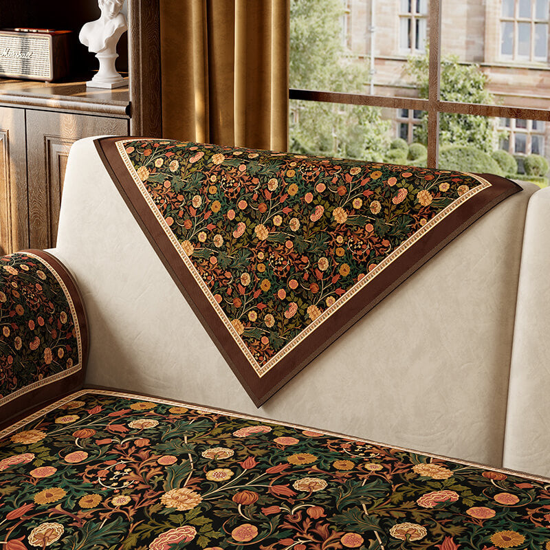 Garden Vintage Muebles de lujo Protectora de protección de la cubierta del sofá sin deslizamiento