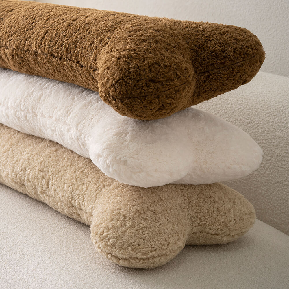 Sofá en forma de hueso lujoso cojín decorativo suave y acogedor