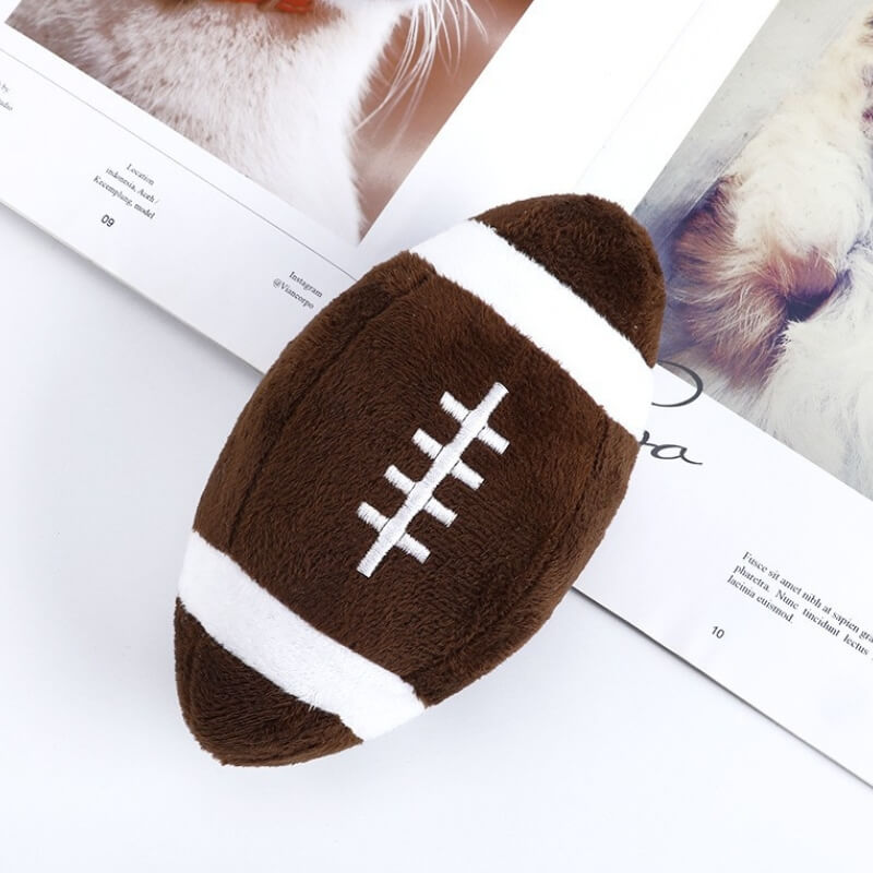 Juguete para perros chirriante de masticación interactiva de fútbol