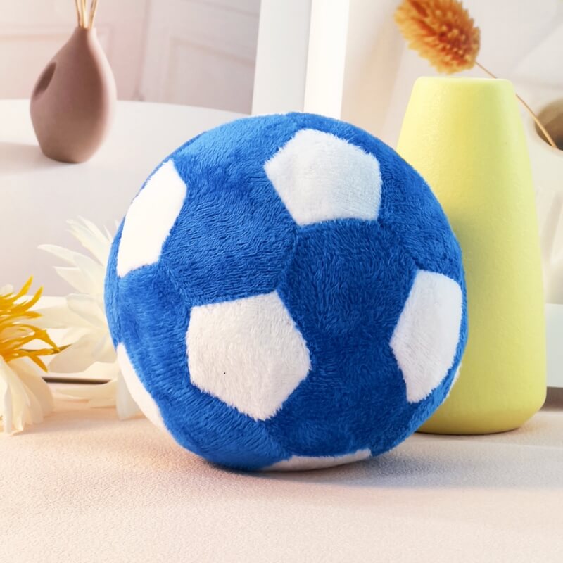 Juguete para perros chirriante de masticación interactiva de fútbol