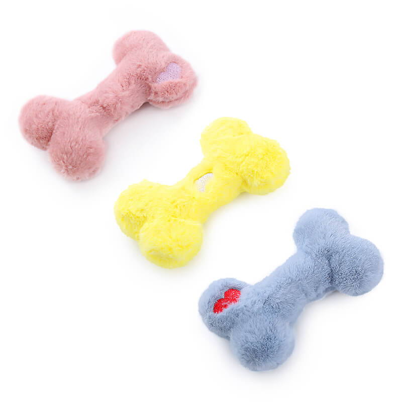 Juguete para perros de juguete de peluche chillido de huesos graciosos