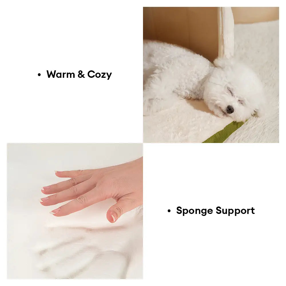 Casa de perro cueva de gato cueva de cueva de sueño cálido de estilo cueva