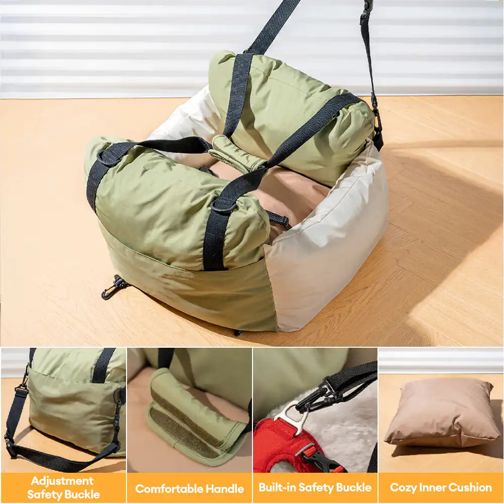 Color-block Travel Booster Multi-Functional Dog Car Seat Bed