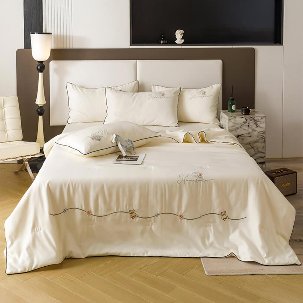 Colcha de seda de hielo enfriante colcha de cama transpirable para la piel con manta