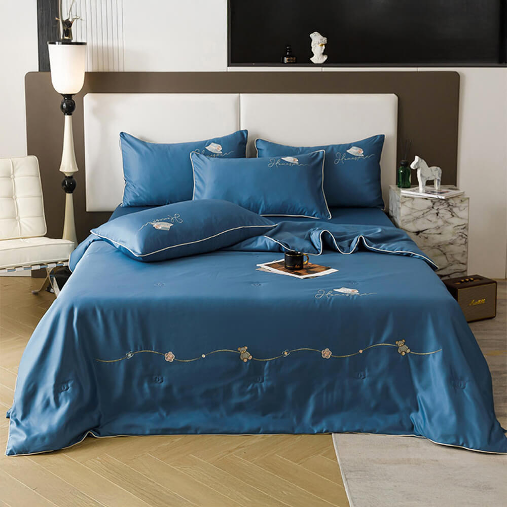 Colcha de seda de hielo enfriante colcha de cama transpirable para la piel con manta