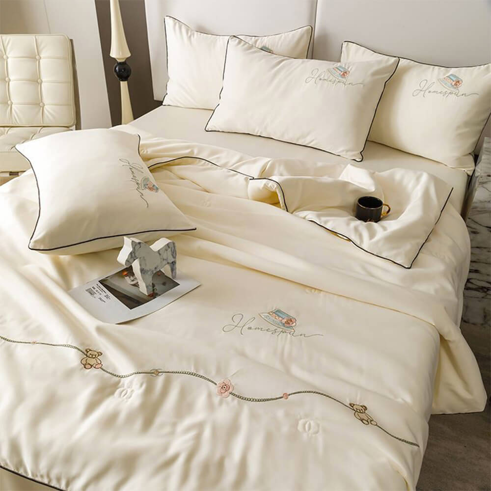 Colcha de seda de hielo enfriante colcha de cama transpirable para la piel con manta