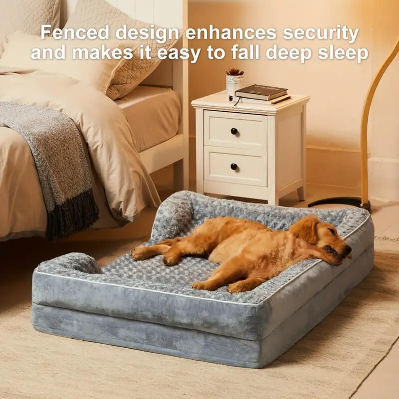 Detachable Water-Repellent Full Surround Support Orthopedic Dog Bed