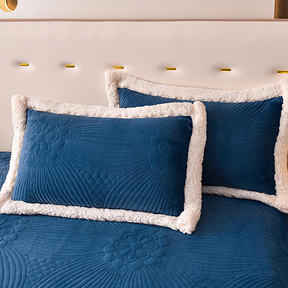 Flanal acolchado acolchado acolchado lecho de lana de leche set