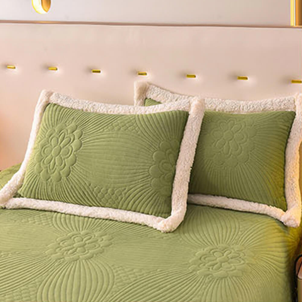 Flanal acolchado acolchado acolchado lecho de lana de leche set