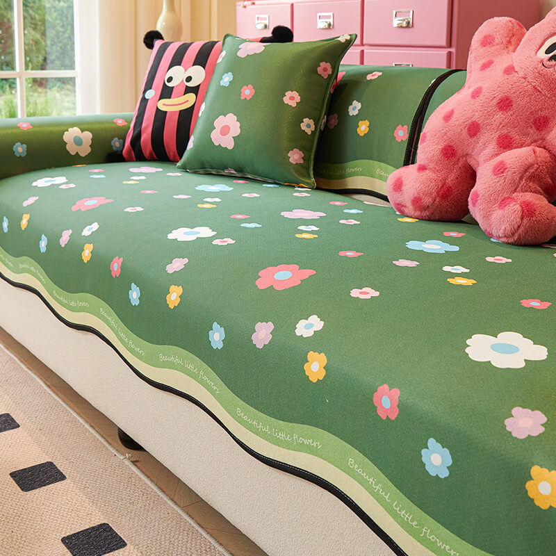 Ice Silk Anti-Scratch Dopamine Pattern Couch Cover
