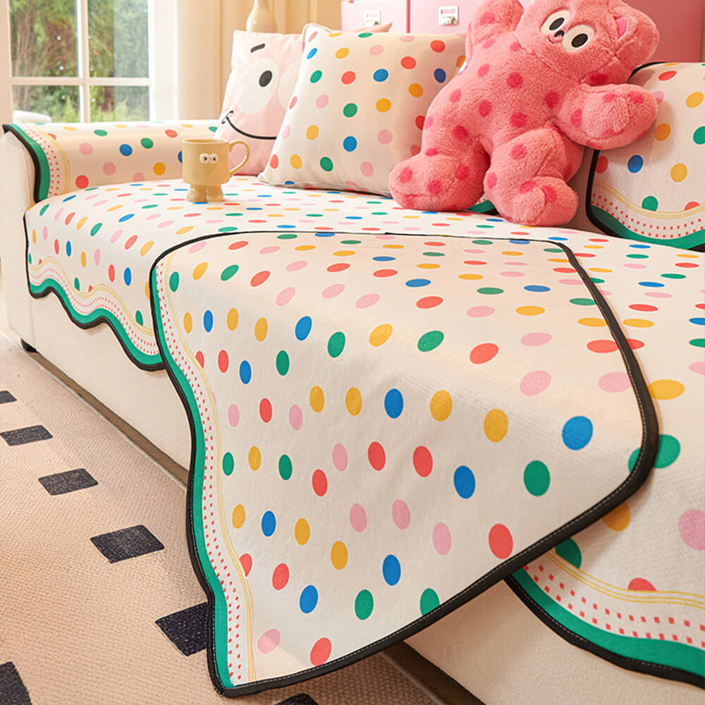 Ice Silk Anti-Scratch Dopamine Pattern Couch Cover