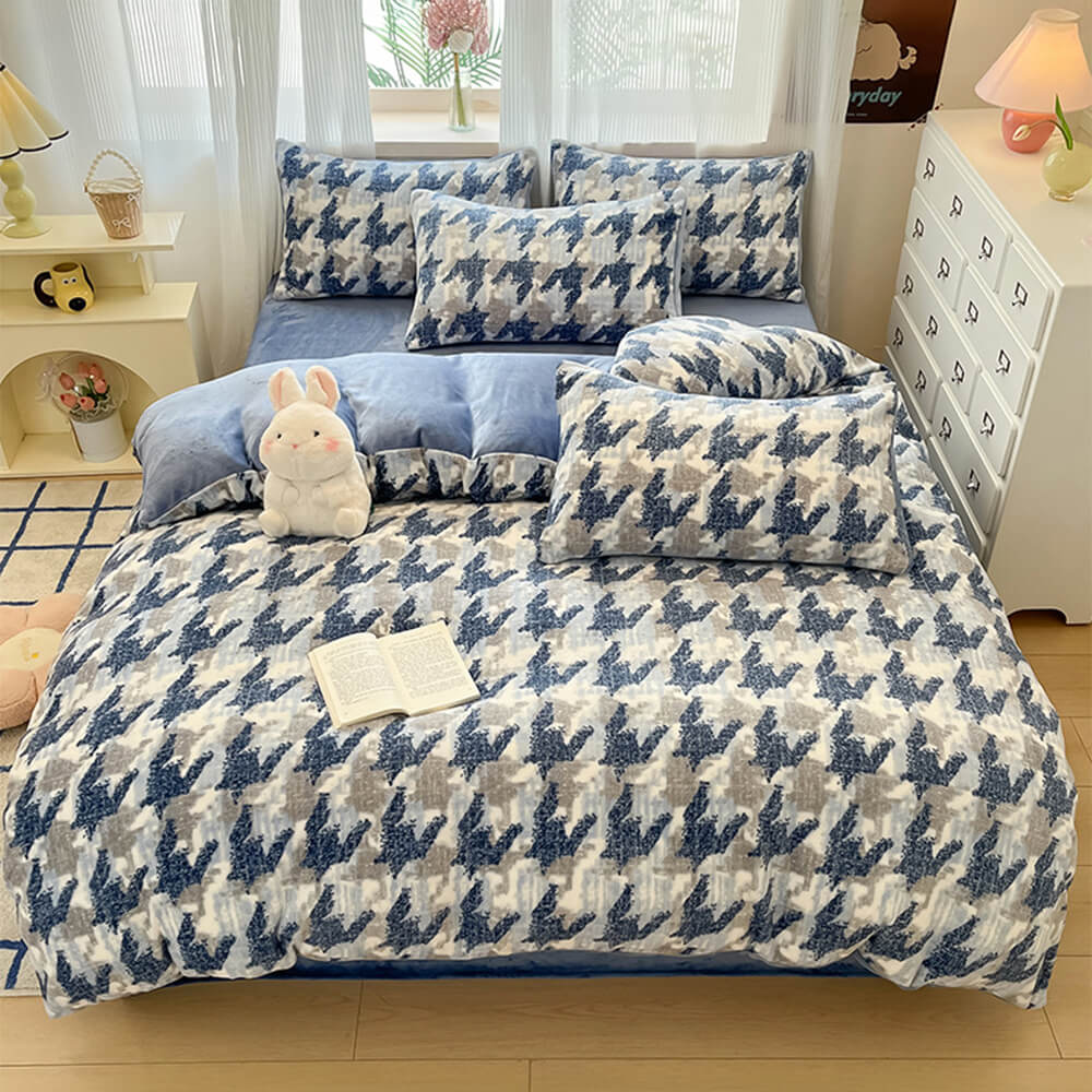 Línea Art Milk Velvet Capa de ropa de cama tibia Reta de sábana