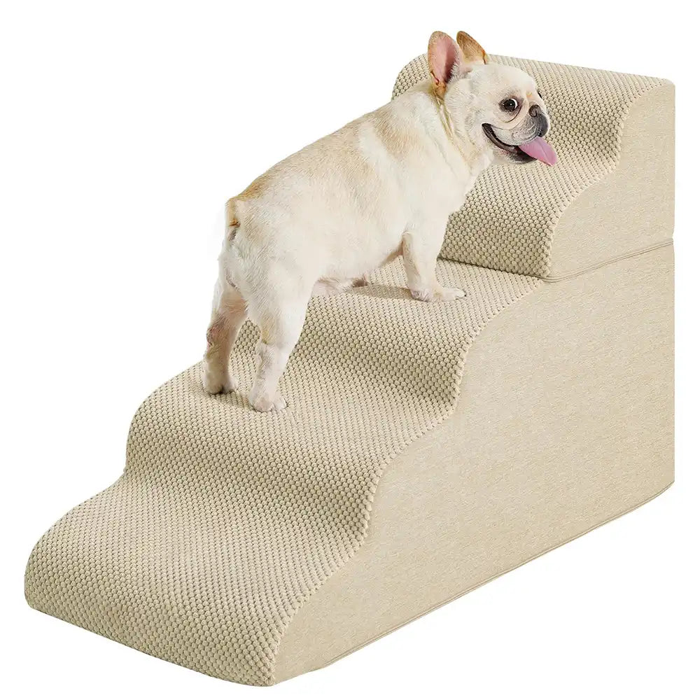Modular Stackable Foam Ramp Anti-Slip Dog Stairs for Small & Senior Dogs