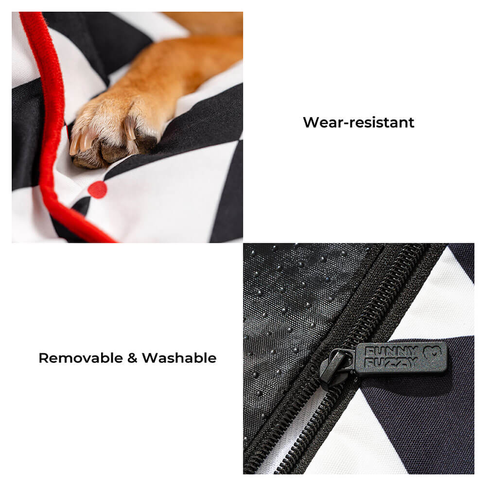 Cama de perros de bolos de frijoles caligonales graciosos