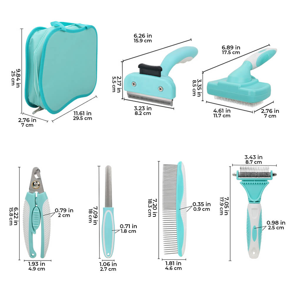 Kit de atención profesional Conjunto de herramientas integrales de aseo de mascotas