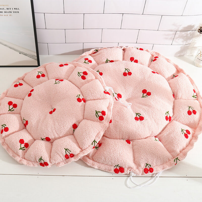 Cama de gato con temas de frutas de diseño suave