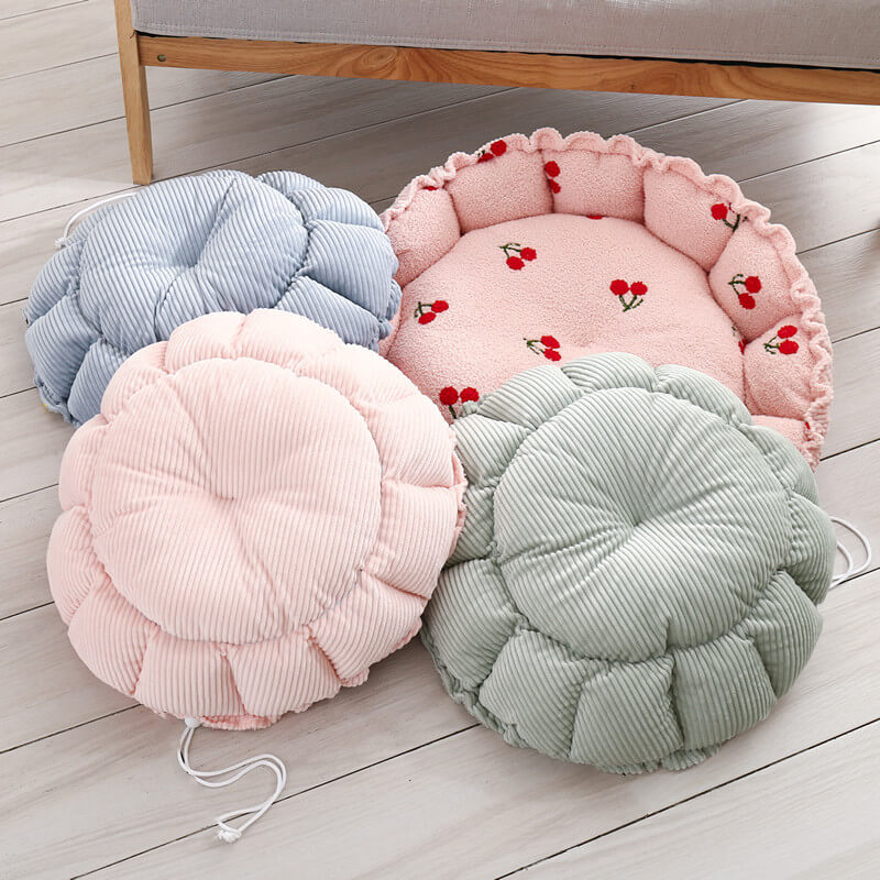 Cama de gato con temas de frutas de diseño suave