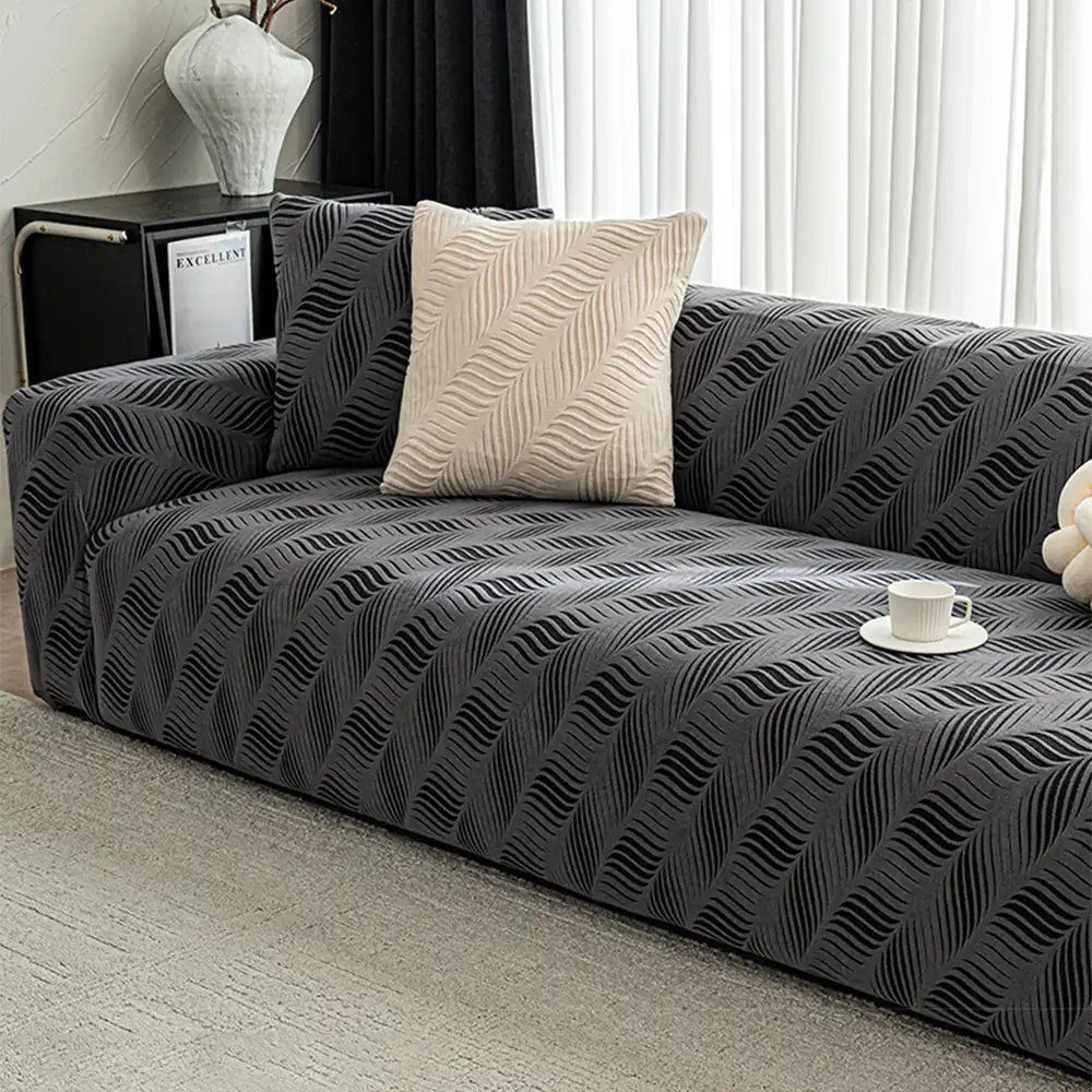 Grueso vellón polar Jacquard Cubierta del sofá el estiramiento anti-Stratch
