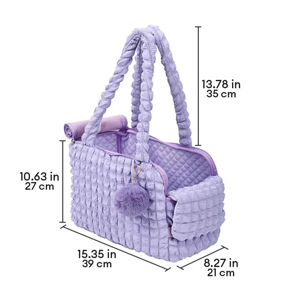 Bolso de hombro de portador de mascotas transpirable de moda acogedor