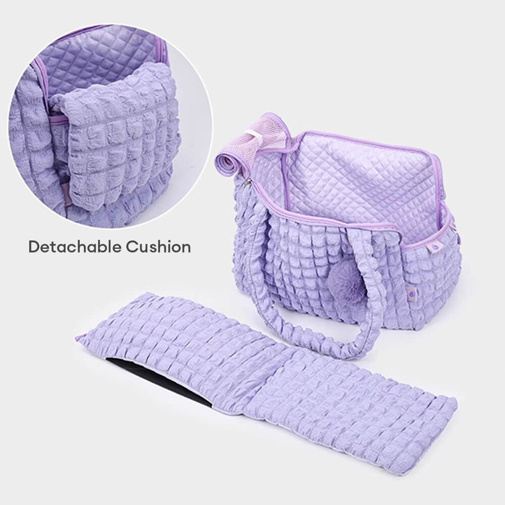 Bolso de hombro de portador de mascotas transpirable de moda acogedor