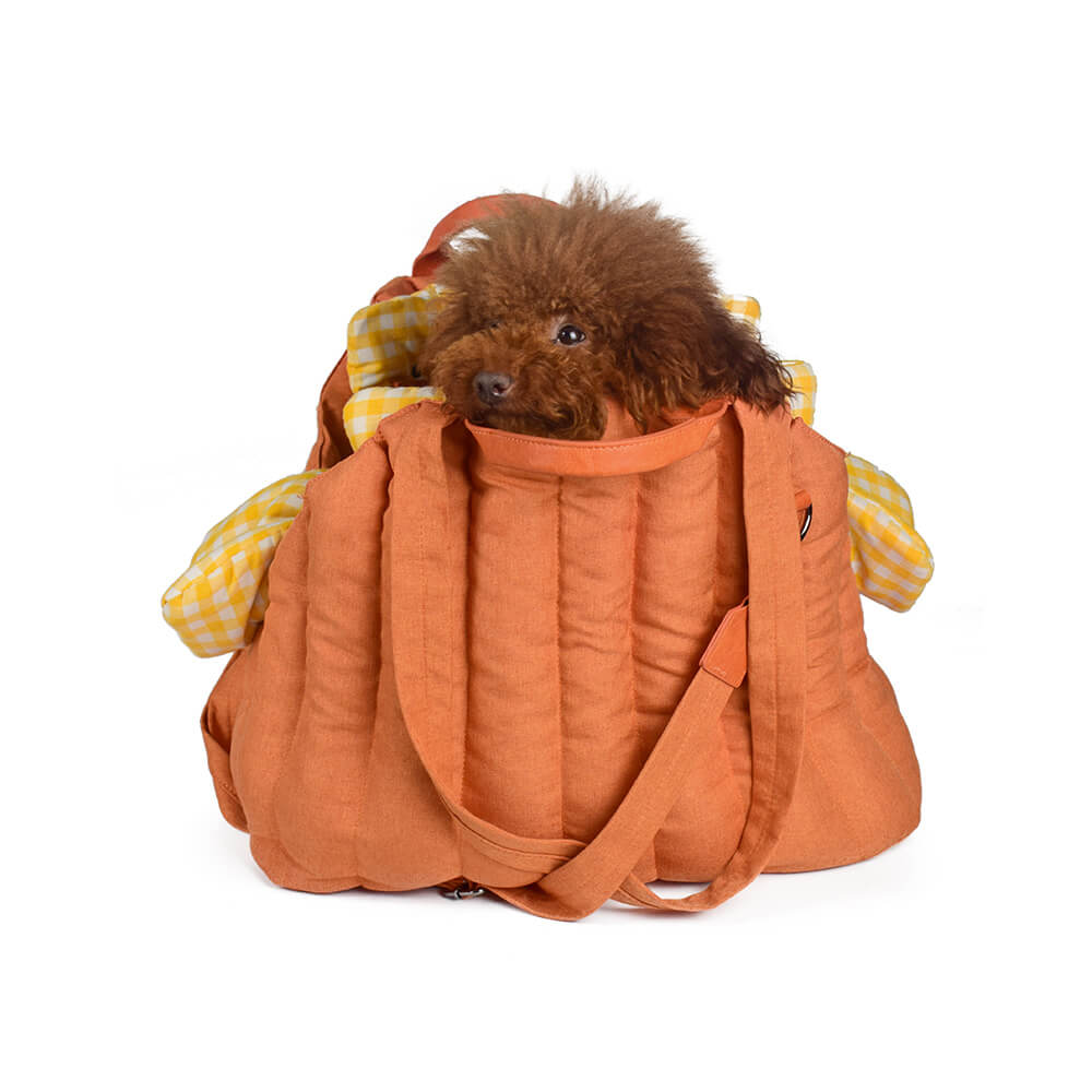 Bolsa portadora de perros y gatos multipropósito portátiles de gingham