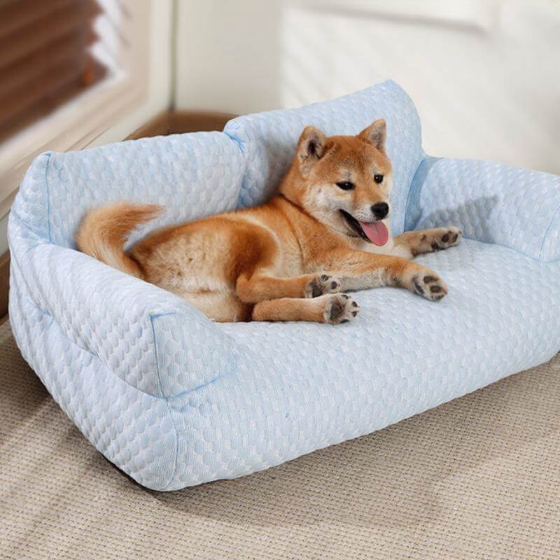 Cama para mascotas de enfriamiento de seda de hielo