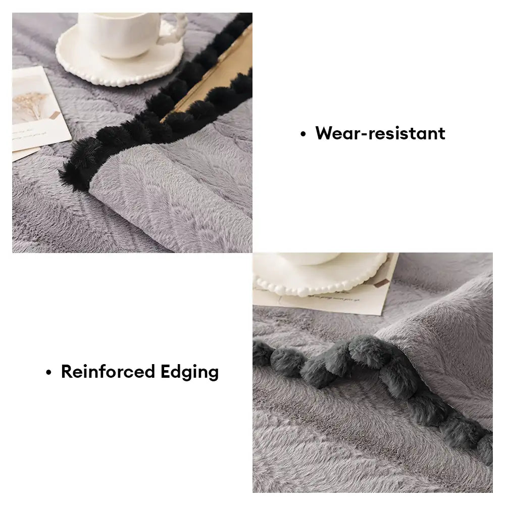 Chenille Art Corrugated Breatable No-Slip Couch Cover Coach