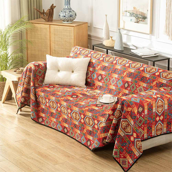 Cubierta de sofá de manta multifuncional marroquí Jacquard