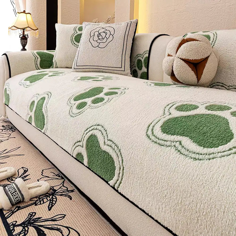 Chenille Art Corrugated Breatable No-Slip Couch Cover Coach