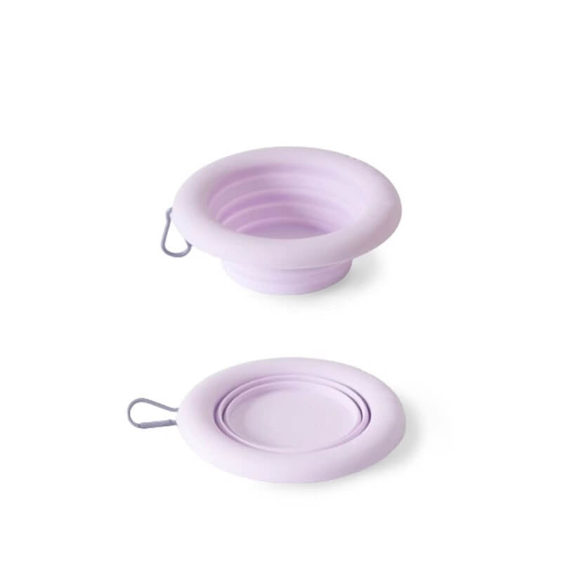 Cuenco plegable para mascotas tazón de silicona portátil